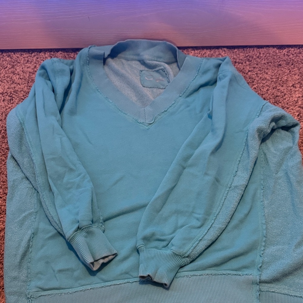 Women’s Blue V-Neck Sweater